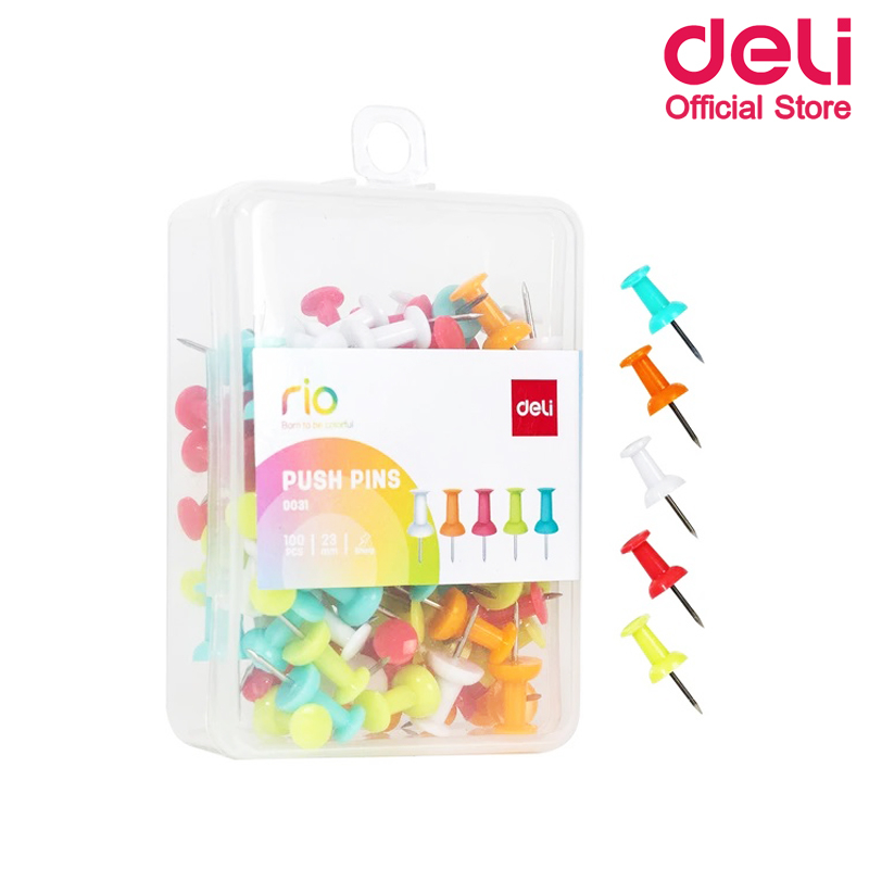 Picture of Deli E0031 Push Pin 100 Pcs