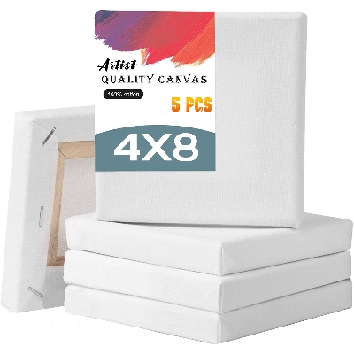 Picture of Papertree Premium White Canvas 4X8 INCH - 5 Pcs