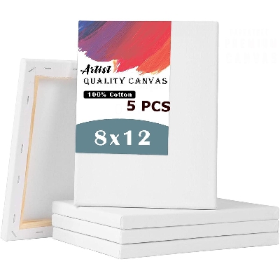 Picture of Papertree Premium White Canvas 8X12 INCH - 5 Pcs