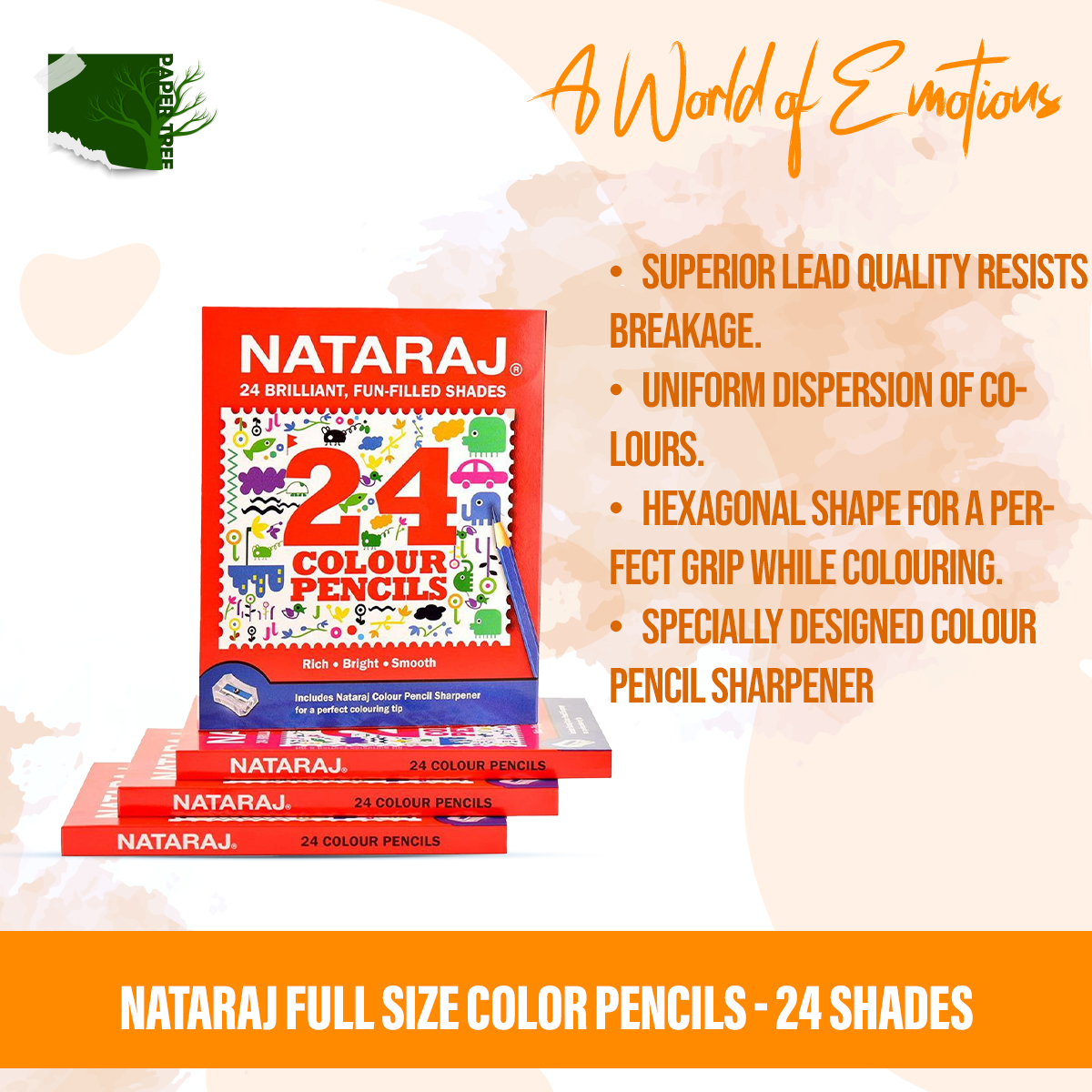 Picture of Nataraj Full Size Color Pencils - 24 Shades