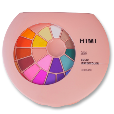 Picture of HIMI 38 Colors Solid Watercolor Cake Portable Metal Box