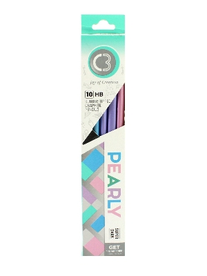 Picture of C3 Pearly Rubber Tipped Graphite Pencils HB