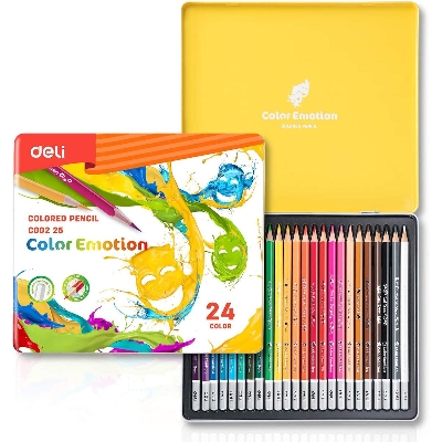 Picture of Deli EC00225 Colored Pencils Artist Pencils for Artists in Tin Box