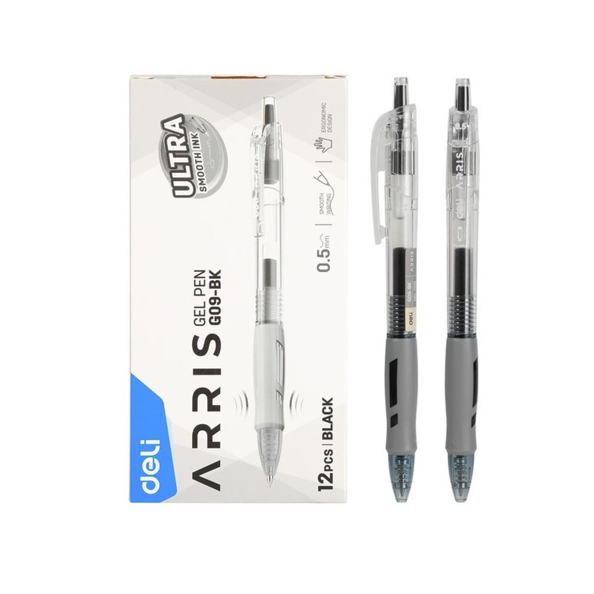 Picture of Deli EG09-BK Retractable Gel Pen 0.5mm (Black)