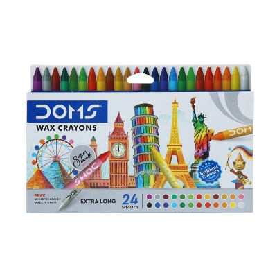 Picture of Doms Non-Toxic Extra Long Wax Crayon 

24 Shade