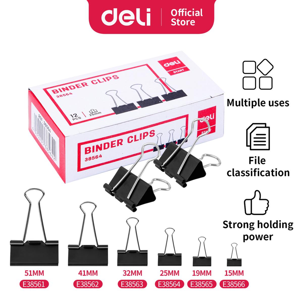 Picture of Deli	E38562 Effortless Binder Clip 41mm