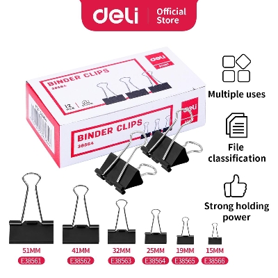 Picture of Deli	E38562 Effortless Binder Clip 41mm