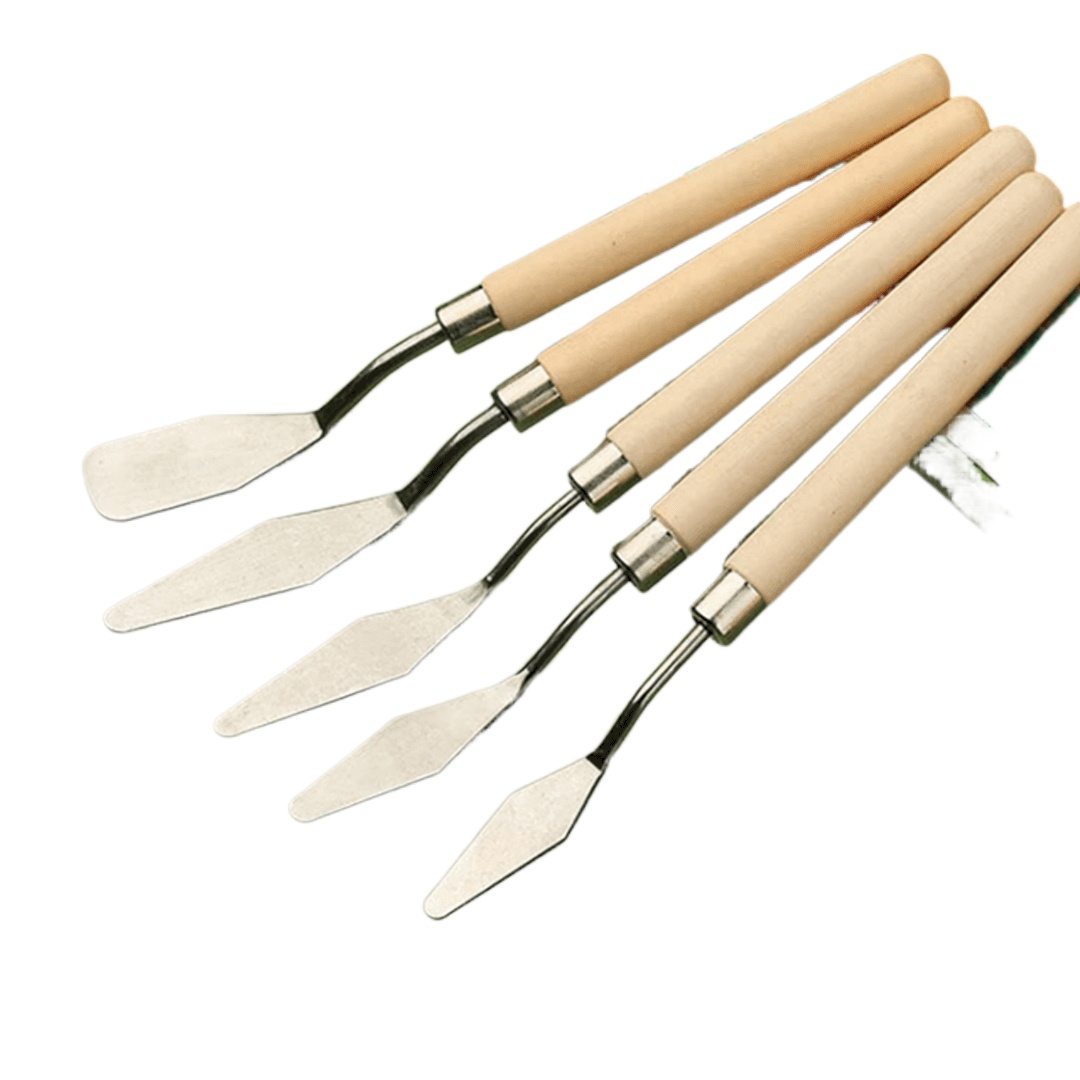 Picture of Keepsmiling Wooden Palette knifee Set For Painting Art Work Pack of 5