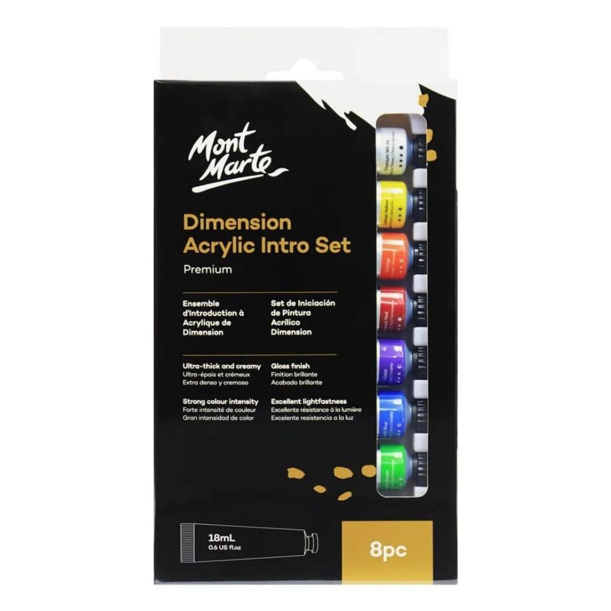 Picture of Mont Marte Dimension Acrylic Paint 8pc x 18ml