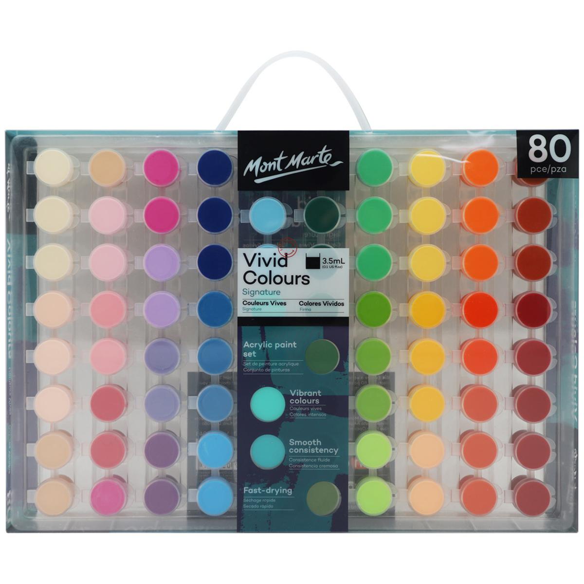 Picture of Mont Marte Vivid Colors Acrylic Paint 80pc