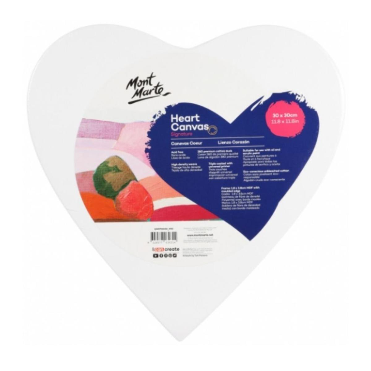 Picture of Mont Marte Canvas Heart Shaped 30cm