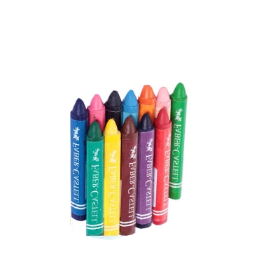Picture of 12 Shades Color  Triangular Wax Crayons