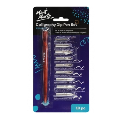 Picture of Mont Marte Calligraphy Dip Pen 9 Nibs