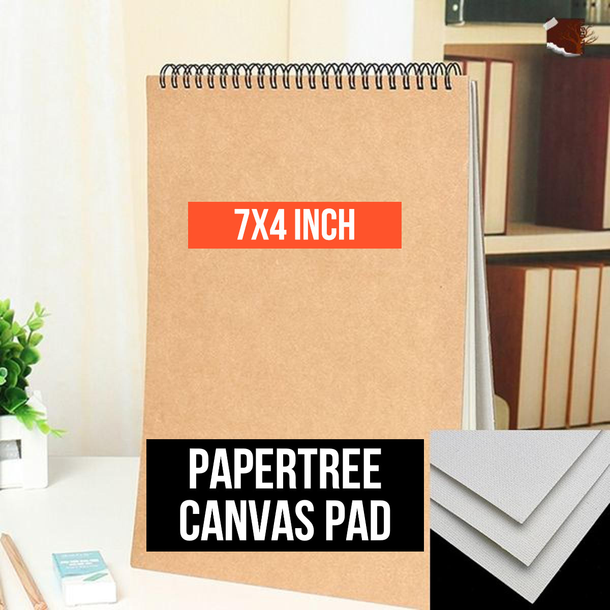 Picture of Paper Tree MiNi Canvas Pad For Acrylic, Water and Oil Color - 7X4 INCH