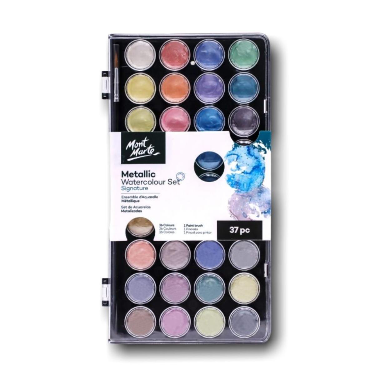 Picture of Mont Marte Metallic Water color Cake set 37 pc