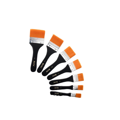 Picture of Keep Smiling Flat Brush  3/4, 1, 1.5,  2,  2.5" inches smooth synthetic hair for professional  artists