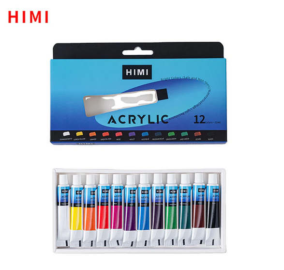 Picture of MIYA HIMI Professional Tube Acrylic Paint 12ml 12colors