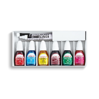 Picture of Camel Water Based Glass Color-10Ml Each,6 Shades,Assorted