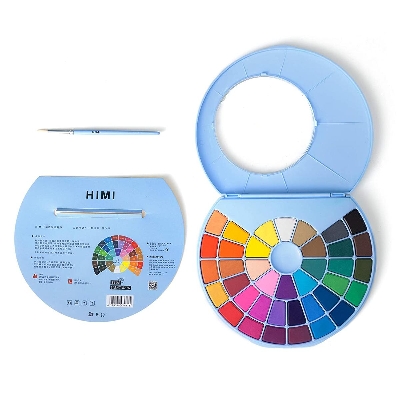 Picture of HIMI MIYA Solid Watercolor Cake Portable Metal Box 24 Color