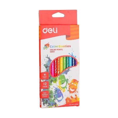 Picture of Deli EC00200 Rich Color Wooden Colored Pencil 12 colors