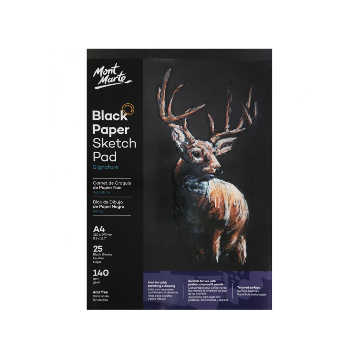 Picture of Mont Marte Black Paper Sketch Pad A4