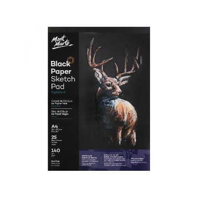 Picture of Mont Marte Black Paper Sketch Pad A4