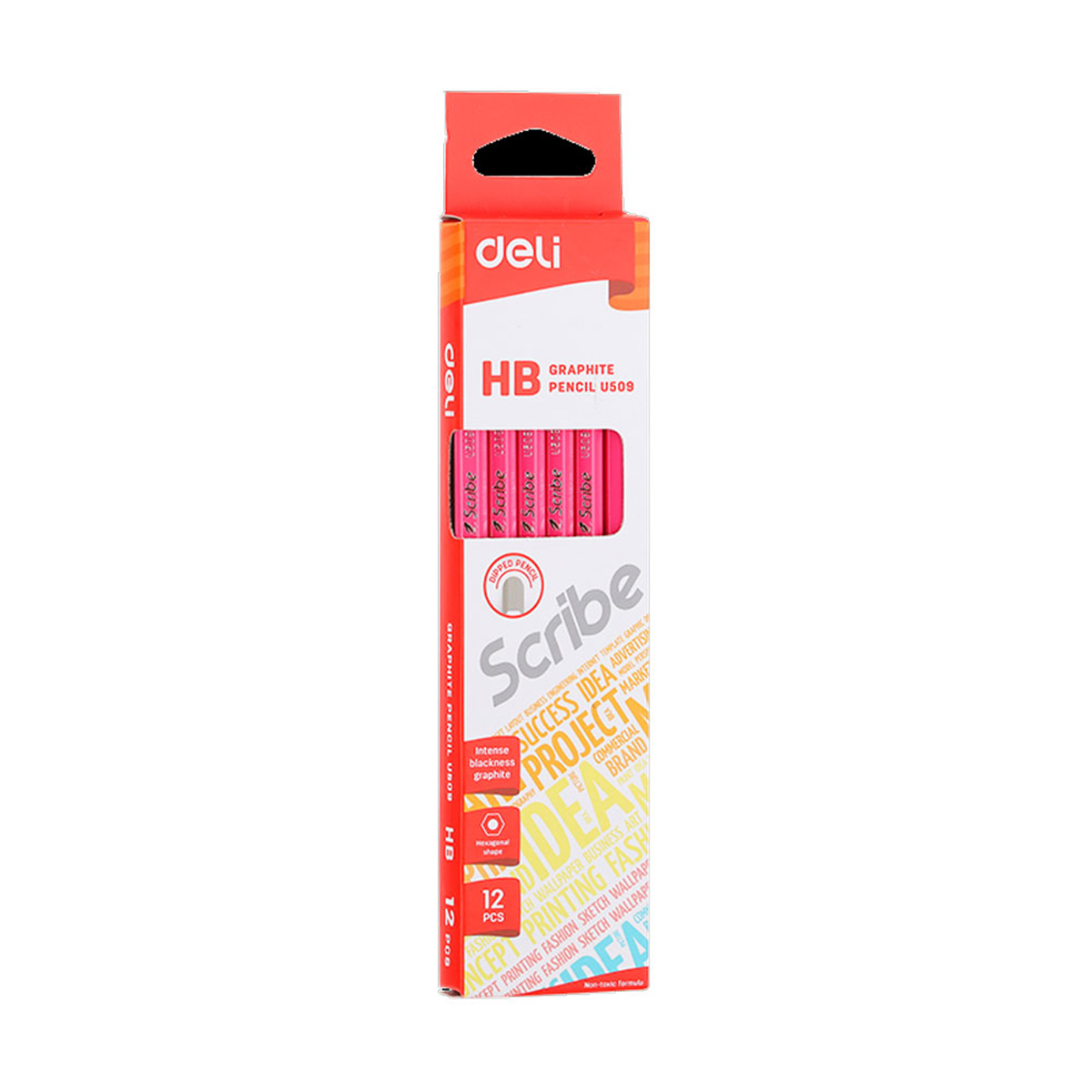 Picture of Deli EU50900 Graphite Pencil HB (Assorted) | Pack of 12 Pcs