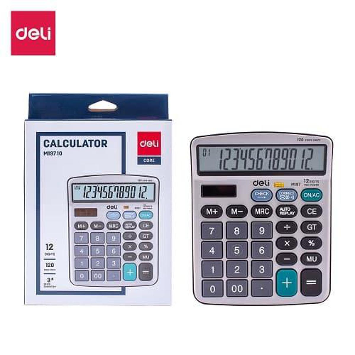 Picture of Deli EM19710 Big Display & Dual Power 12 Digit Calculator