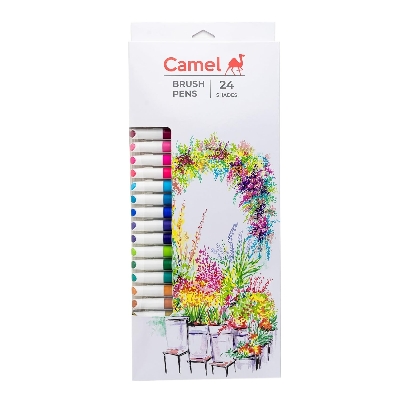 Picture of Camel Camlin Premium Brush pen 26 pcs multicolor ● For professional artists, students and kids & children