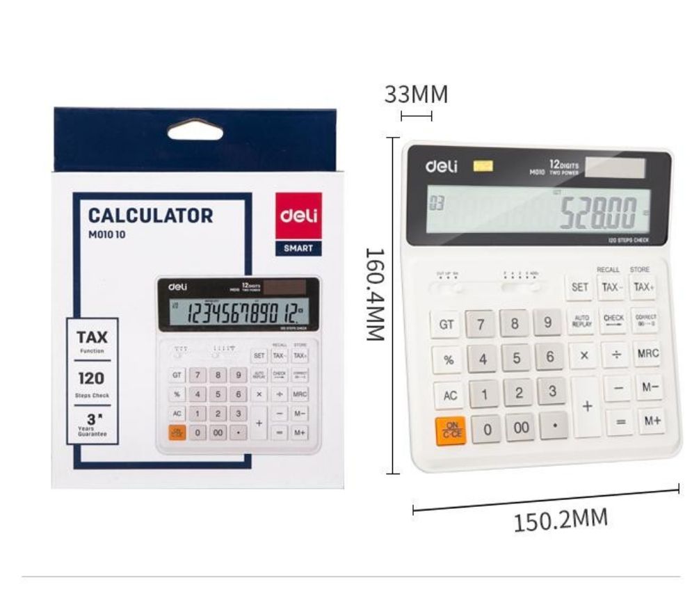 Picture of Deli EM01010 Wide Desk Calculator