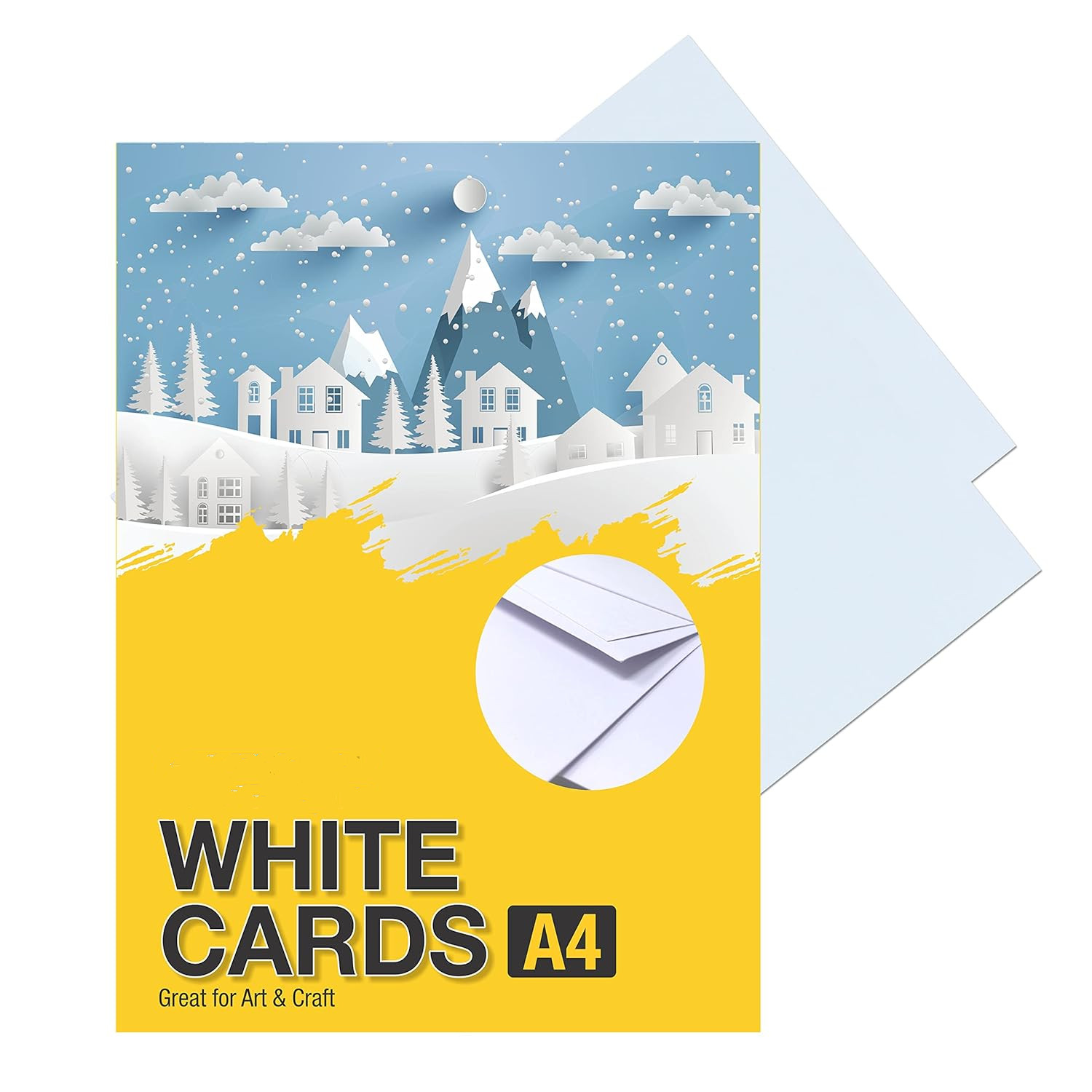 Picture of 300gsm White Art card For Business card print Certificate print Sketch, oil pastel