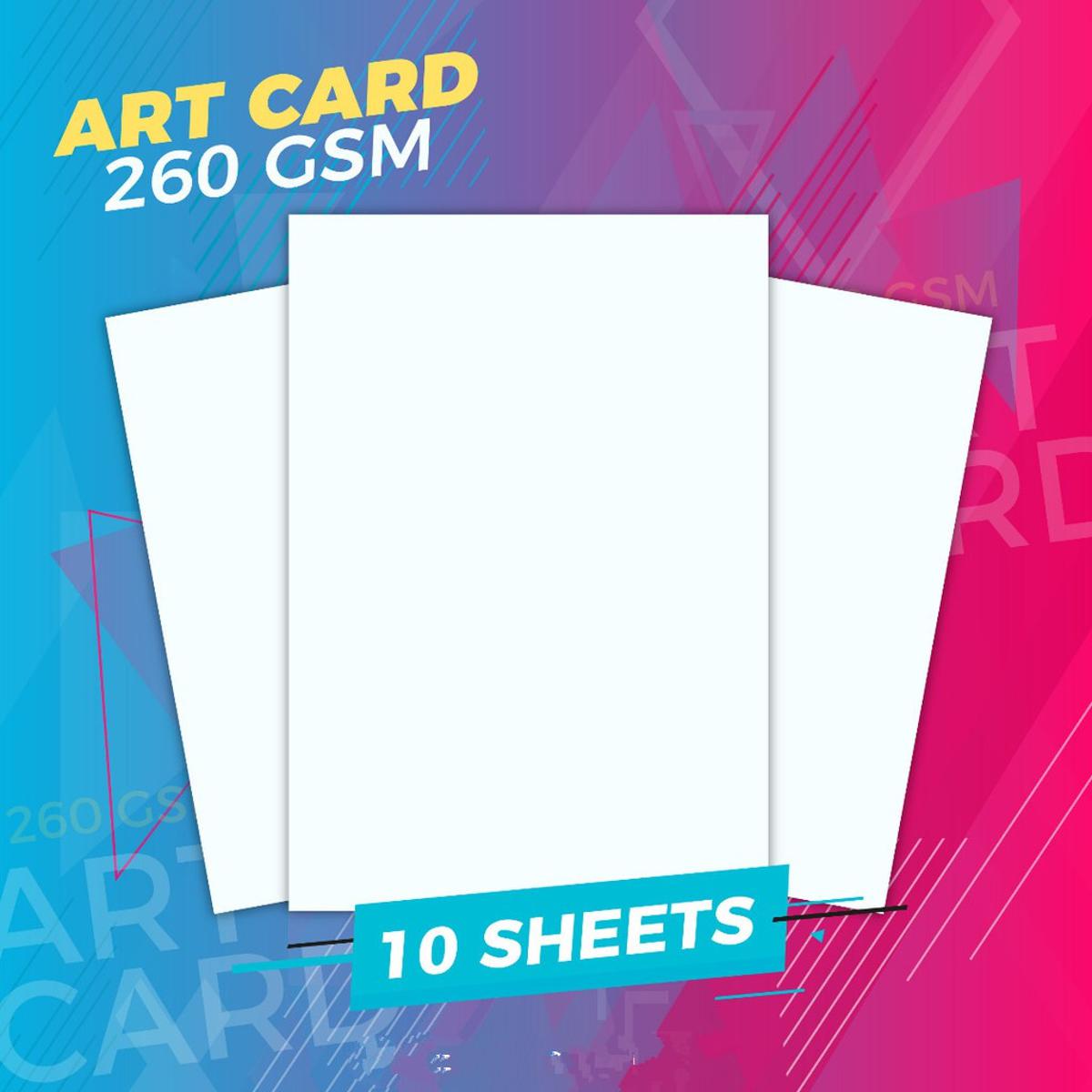 Picture of 300gsm White Art card For Business card print Certificate print Sketch, oil pastel