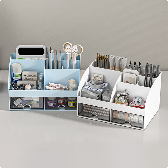 Picture of Storage Box Student Simple Transparent Drawer Desk Storage Cabinet Stationery Desktop Sundries Hair Accessories Finishing Storage Rack