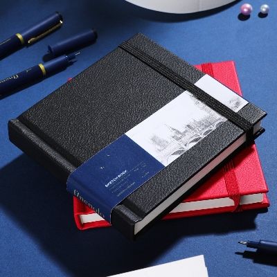 Picture of Papertree Premium Leather cover sketch book With Elastic Band A4 ,A5, 5X5 Inch Size