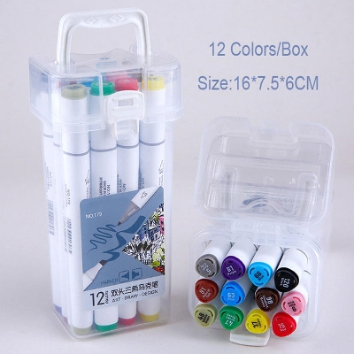 Picture of Instant Dry Dual Tip Alco Art Markers 12/24/36/48/60/80/120 Color