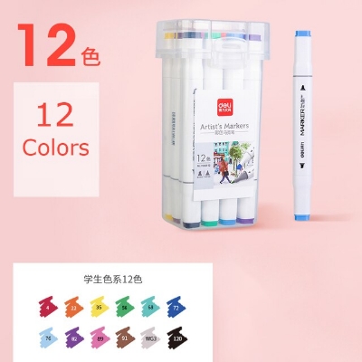 Picture of Deli Dual Tip Multi Sketch marker 12/24/36/48/60 Color