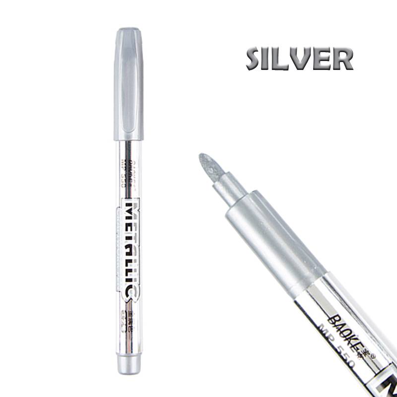 Picture of Baoke Metallic Color Marker Pen,metalic carftwork pen, Golden caraft pen , silver craft pen.