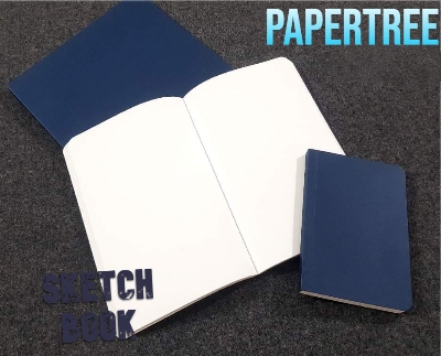 Picture of Papertree Brown cover Vintage Cartdige Paper Notebook Sketch pad | A5 Size ● 120 gsm paper ● Off white paper Fountain Pen Friendly ,Sketch,Drawing,Pen,Chrcoal, Pastel, Fine liner Drawing