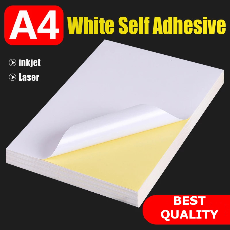 Picture of Premium Quality Matt Sticker Paper | A4 Size Matt Sticker | Pack of 50 pcs & 100Pcs
