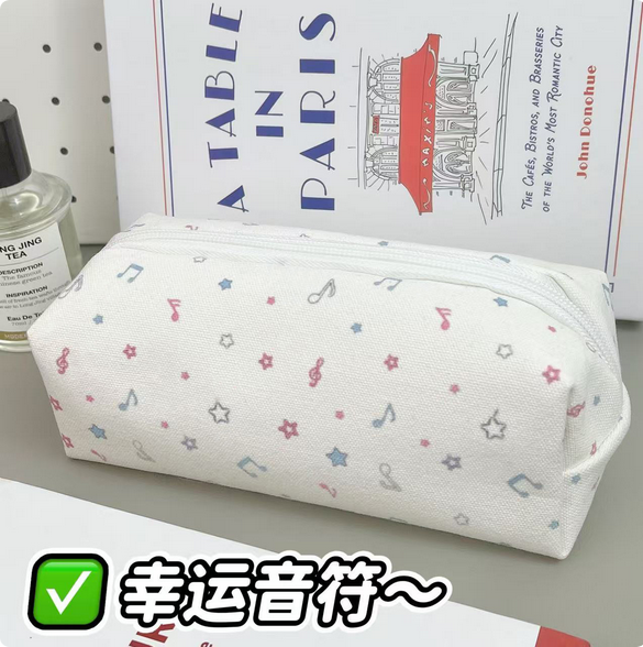 Picture of Lucky Note Pencil Bag Ins Style Student Large Capacity Stationery Bag Stereo Cartoon Girl Cosmetic Bag Storage Bag