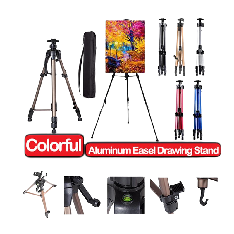Picture of Colorful Board or Canvas Stand  Easel ,Metal Easel for Drawing Stand Hand 5 feet + height Telescopic Sketch Drawing Frame Easel
