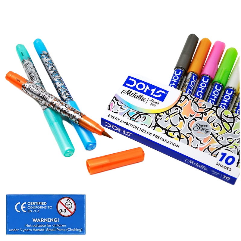 Picture of Doms Metallist Series Metallic Brush Pen (10 Assorted Shades)