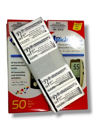 Picture of URight Blood Glucose Test Strips Foil Pack TD-4267 25 & 50 pcs Foil Pack