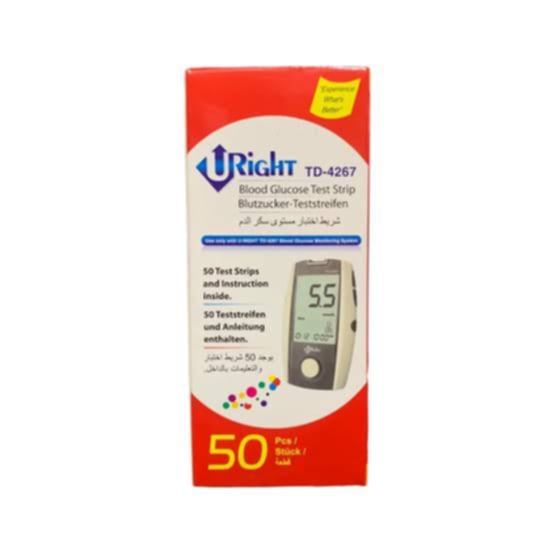 Picture of URight Blood Glucose Test Strips Foil Pack TD-4267 25 & 50 pcs Foil Pack