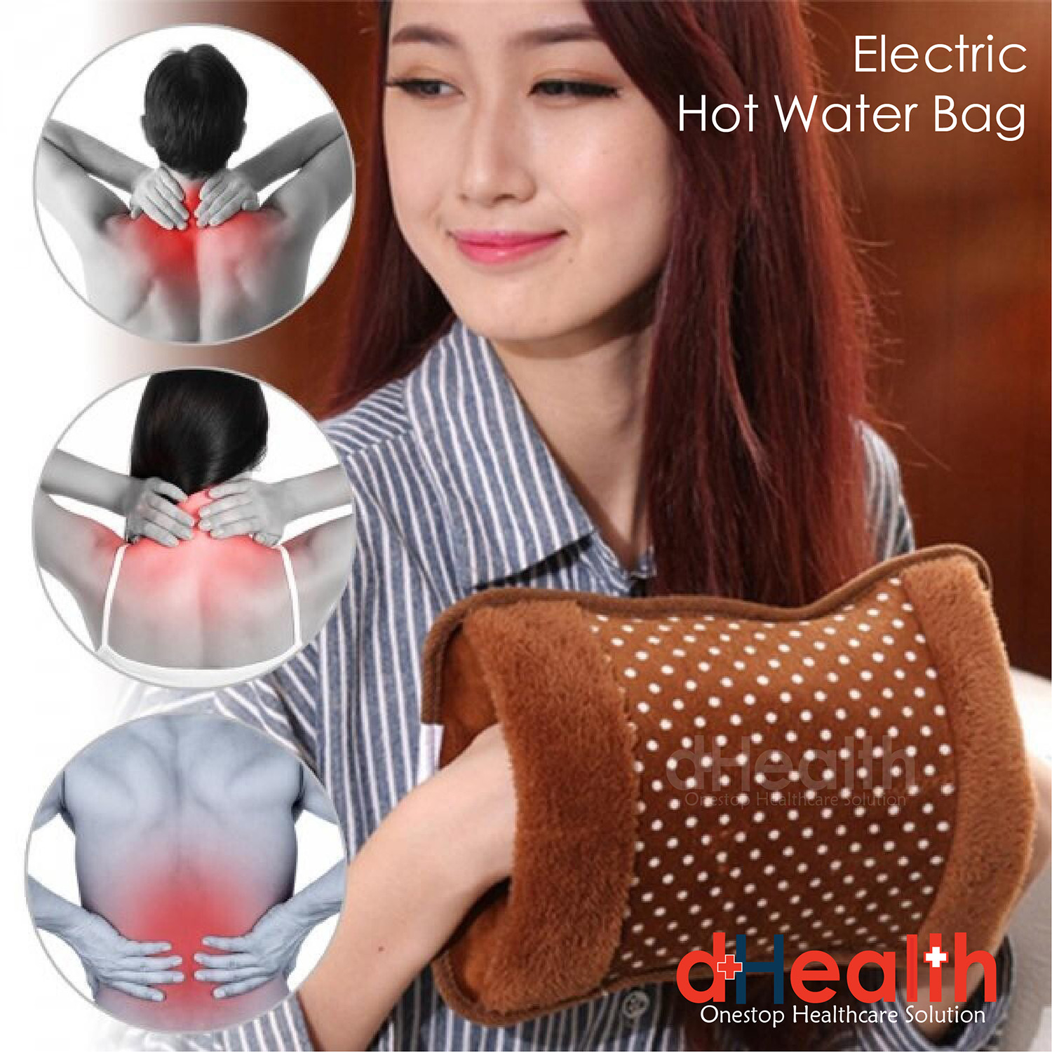 Picture of Electric Hot Water Bag, pain remover - Multicolor - Hot Water Bag