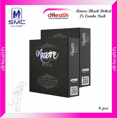 Picture of Amore Black Condoms, 2's Combo Pack (3x2=6pcs)