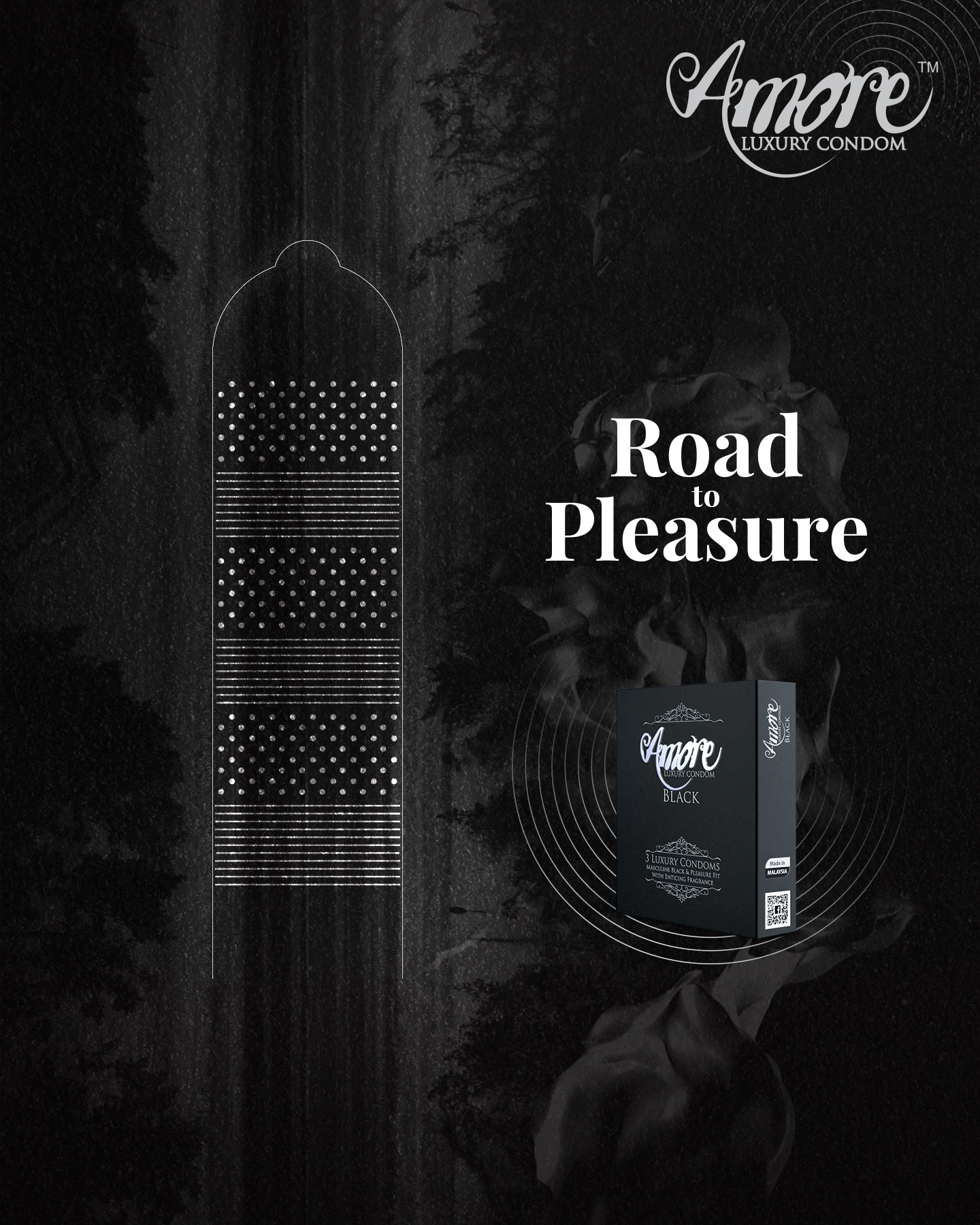 Picture of Amore Black Condoms, 2's Combo Pack (3x2=6pcs)
