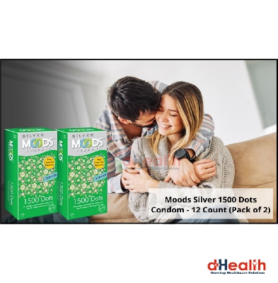 Picture of Moods 1500 Dots Condoms  Single Pack - 3pcs (Made in India)