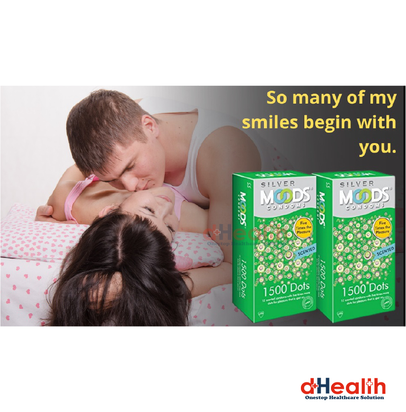 Picture of MOODS 1500 Dots Condoms 2's Combo pack -6 pcs  (Made in India)