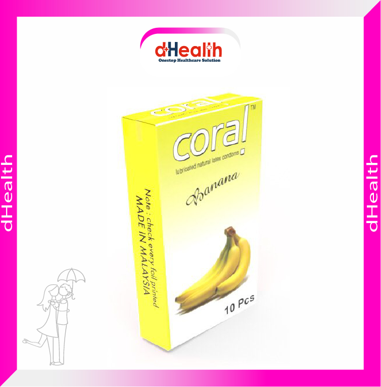 Picture of Coral Strawberry Flavored Lubricated Natural Latex Condoms (2x10)=20Pcs Combo Pack